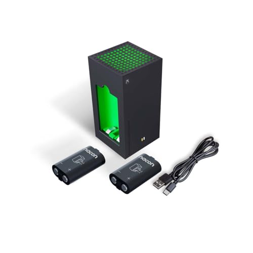 Nacon Ladestation mit zwei externen Akkus, geliefert mit zwei wiederaufladbaren Akkus mit 1400 mAh und einem 100 cm langen USB-A/USB-C-Kabel von 100 cm von NACON