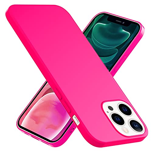 NALIA Bunte Neon Silikonhülle kompatibel mit iPhone 13 Pro Hülle, Intensive Farbe rutschfest Samtig Weich Gummiert, Stoßfest Dünn Soft Case Handyhülle Silikon Schutzhülle Gel Cover Etui, Farbe:Pink von NALIA