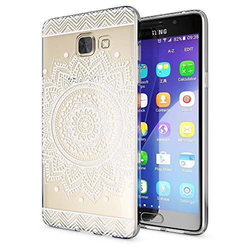 NALIA Handyhülle kompatibel mit Samsung Galaxy A5 2016, Slim Silikon Motiv Case Hülle Cover Crystal Dünn Durchsichtig Etui Handy-Tasche Backcover Transparent Phone Bumper, Designs:Circle Flowers von NALIA