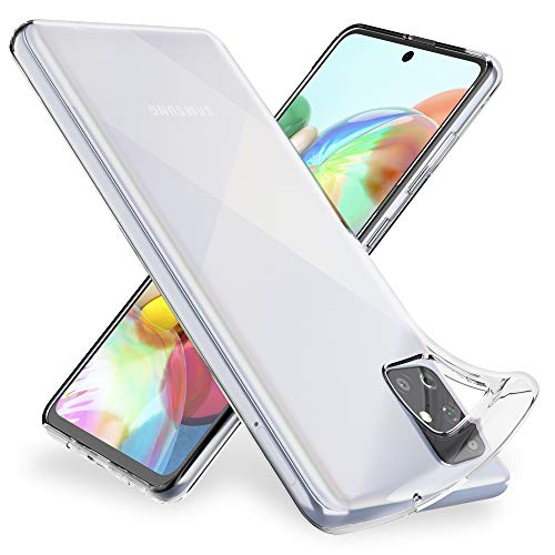 NALIA Handyhülle kompatibel mit Samsung Galaxy A71 Hülle, Dünne Durchsichtige Silikon Schutzhülle Phone Case Soft Cover, Ultra-Slim Bumper Handy-Tasche Skin Etui Silikonhülle Schale Klar - Transparent von NALIA