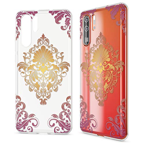 NALIA Hülle kompatibel mit Huawei P30 Pro, Motiv Handyhülle Ultra-Slim Silikon Case Crystal Cover Schutzhülle Durchsichtig Dünn, Handy-Tasche Backcover Transparent Bumper, Designs:Royal Ornament von NALIA