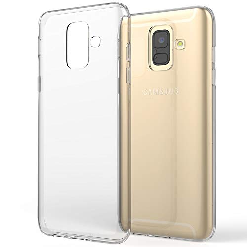 NALIA Hülle kompatibel mit Samsung Galaxy A6, Soft Slim Handyhülle TPU Silikon Case Cover Crystal Clear Schutzhülle Dünn Durchsichtig, Etui Handy-Tasche Backcover Transparent, Phone Schutz Bumper von NALIA