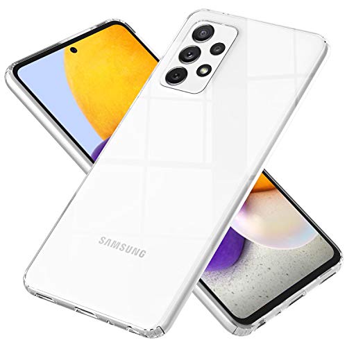 NALIA Klare Schutzhülle kompatibel mit Samsung Galaxy A72 Hülle, Transparentes Kratzfestes Hard Backcover & Silikon Bumper, Durchsichtige Kunststoff Handyhülle Phone Case, Schutz Cover Handy-Tasche von NALIA