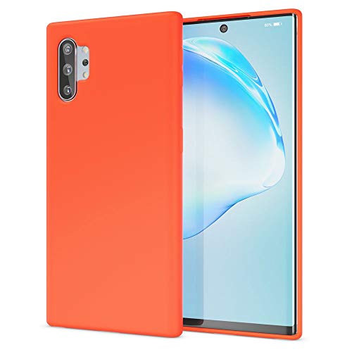 NALIA Neon Hülle kompatibel mit Samsung Galaxy Note10+ / 10+ 5G, Ultra-Slim Silikon Handyhülle Soft Case Phone Cover Stoßfest Dünn, Weiche Gummi Schutzhülle Handy-Tasche Backcover, Farbe:Orange von NALIA