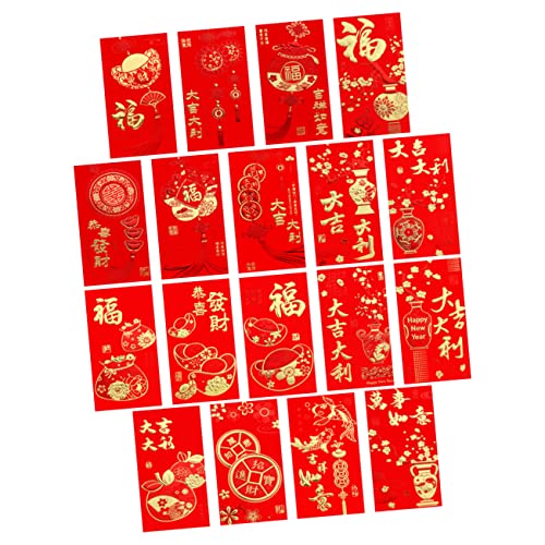 NAMOARLY 36 Stück Chinesische Rote Umschläge Im Exquisiten Design Perfekte Geldbeutel Für Neujahrsdeko Und Feste Zufällige Farben Ideal Für Glücksgeld Und Hochzeiten von NAMOARLY