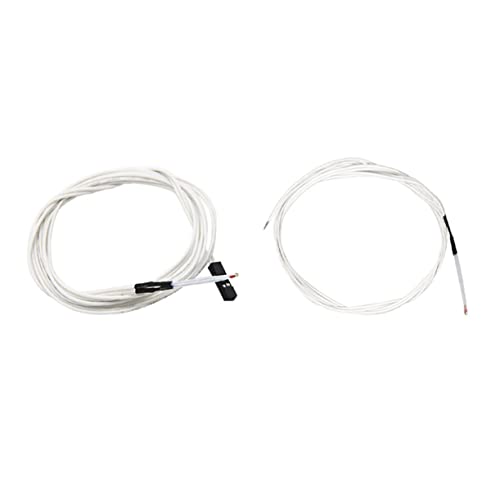 NAMOARLY 5 Stück NTC 3950 Thermistor Temperatursensor 100K 1% Genauigkeit Bis 300 °C Weiß Single Ended Glas Für 3D Drucker von NAMOARLY