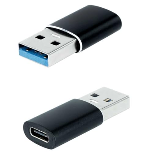 Nanocable 10.02.0012 - USB-A 3.1 auf USB-C Adapter, USB-A/Stecker - USB-C/Buchse, Schwarz von NANOCABLE