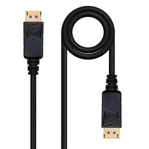 Nanocable 10.15.2302 - DISPLAYPORT Kabel, DP/M-DP/M, männlich-männlich (20 Pins), schwarz, 2.0 mts von NANOCABLE