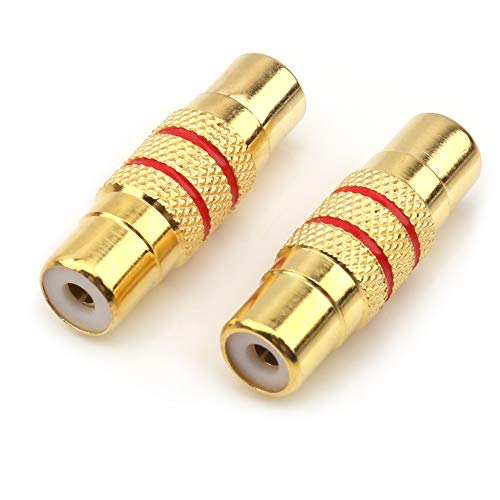 NANYI Cinch Buchse auf Cinch Buchse Interconnect Koppler Adapter, mit vergoldeten Gehäuse für Mischverstärker Kabel Link-2pack von NANYI