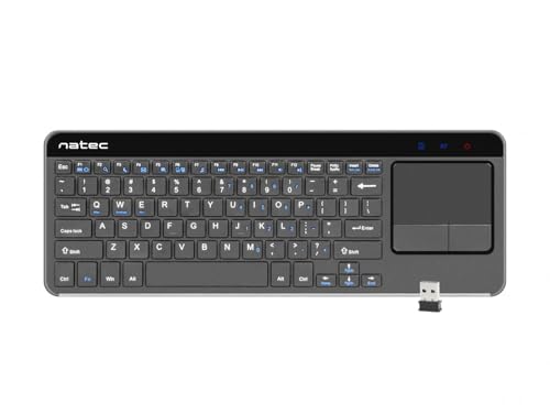 NATEC Wireless Keyboard Turbot with Touch pad for SMART TV, 2.4 GHz, X-Scissors von NATEC