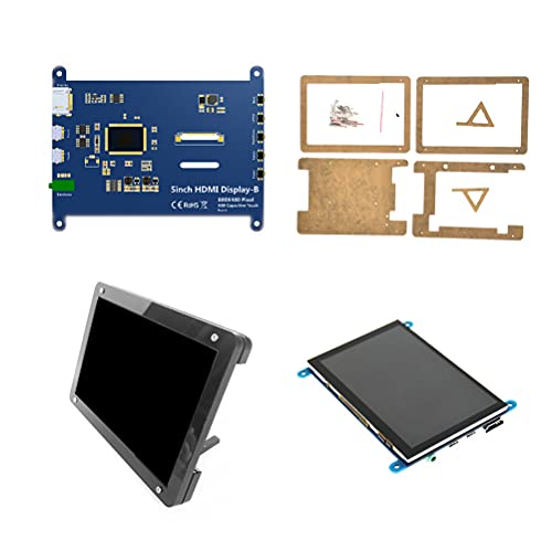 NATEFEMIN 12,7 cm (5 Zoll) HDMI Display Case LCD HD kapazitiver Touchscreen Ständer Ersatz für Raspberry Pi Ersatzteile Zubehör von NATEFEMIN