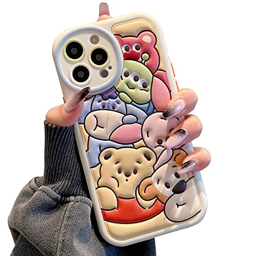 NATEROSO Schutzhülle für iPhone 15 Pro Max, Cartoon-Hülle, Kawaii, niedlich, Zoo-Silikon, 3D-Hülle, weiches TPU, stoßfest, für Kinder, Mädchen und Damen von NATEROSO