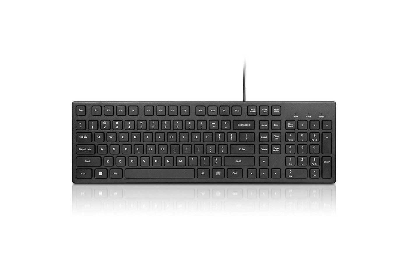 NATICY PC-Tastatur USB, schlanke Business-Tastatur mit Kabel für Computer Tastatur von NATICY