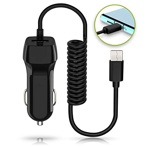 Auto Ladekabel kompatibel mit Samsung Galaxy S24 USB Typ-C Typ C Kfz Ladegerät Universal Lade Car Kabel Schwarz von NAUC