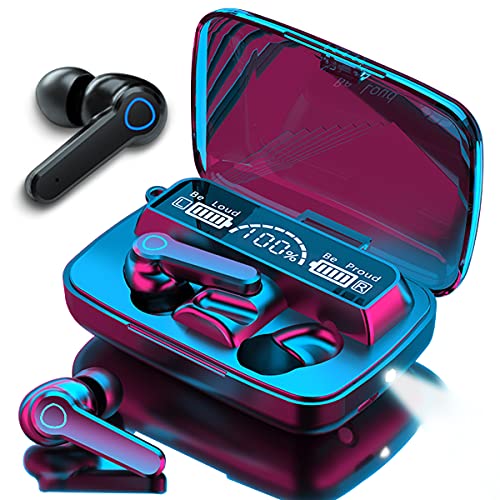 Kopfhörer Kabellos Bluetooth kompatibel mit Apple iPhone 16 15 14 12 11 XS XR X Plus Pro Max Mini In Ear mit Mikrofon Ohrhörer Headset Wireless HiFi Stereo Kopfhörer für Sport von NAUC