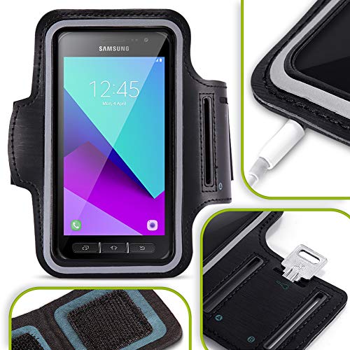 NAUC Handy Tasche kompatibel für Samsung Galaxy XCover 4 Sportarmband Jogging Armcase Fitness Case Hülle von NAUC