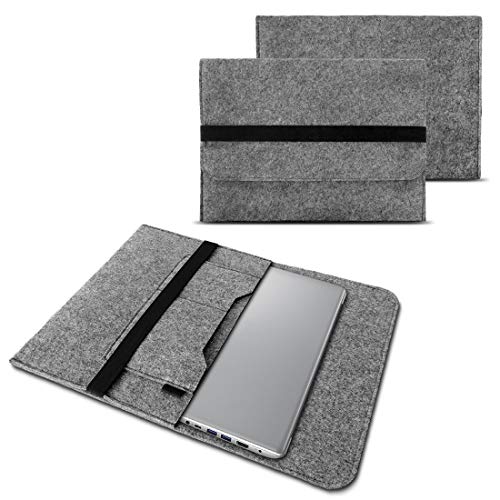 NAUC Schutzhülle kompatibel für Lenovo Yoga C940 S940 14 Zoll Notebook Sleeve Laptop Tasche hochwertiger Filz Laptoptasche, Farben:Grau von NAUC