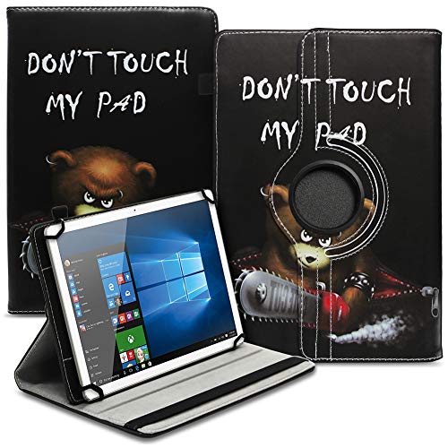 NAUCI Tablet Hülle kompatibel mit CUBOT Tab 60 50 40 30 20 10 10.1 10.4 Zoll Tasche Schutzhülle Case Universal Cover aus Kunst-Leder Standfunktion 360° Drehbar, Farbe:Motiv 8 von NAUCI