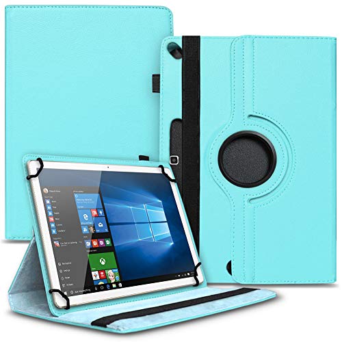 NAUCI Tablet Schutz Hülle kompatibel für Alldocube iPlay 40 / Pro / 40H Schutzhülle aus Kunstleder mit Standfunktion 360° Drehbar Cover Universal Case, Farben:Türkis von NAUCI