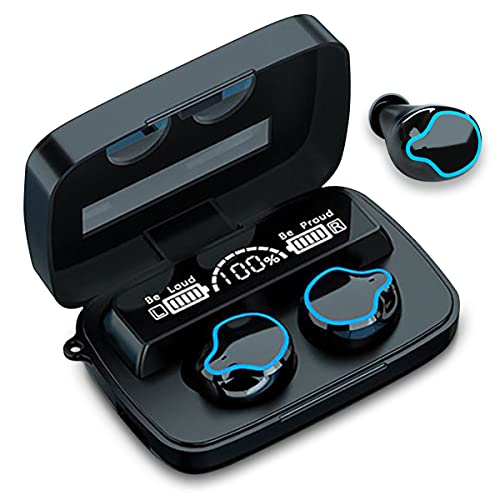 TWS Bluetooth M9 5.1 Kopfhörer In-Ear kompatibel für Samsung Galaxy A22 4G 5G Stereo LED Anzeige Wireless Headset Ladebox von NAUCI