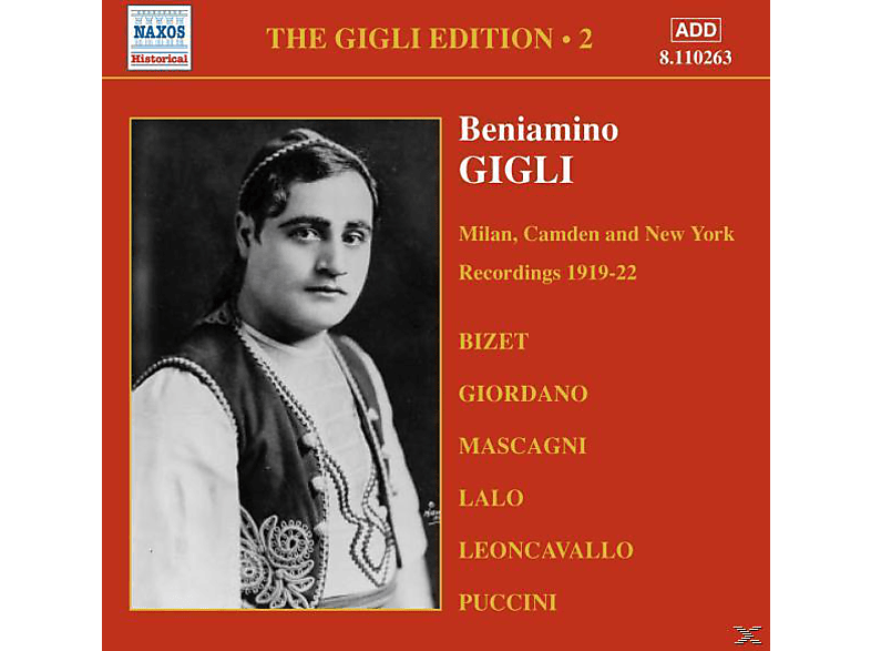 Beniamino Gigli - Milan,Camden And New York (CD) von NAXOS HIST