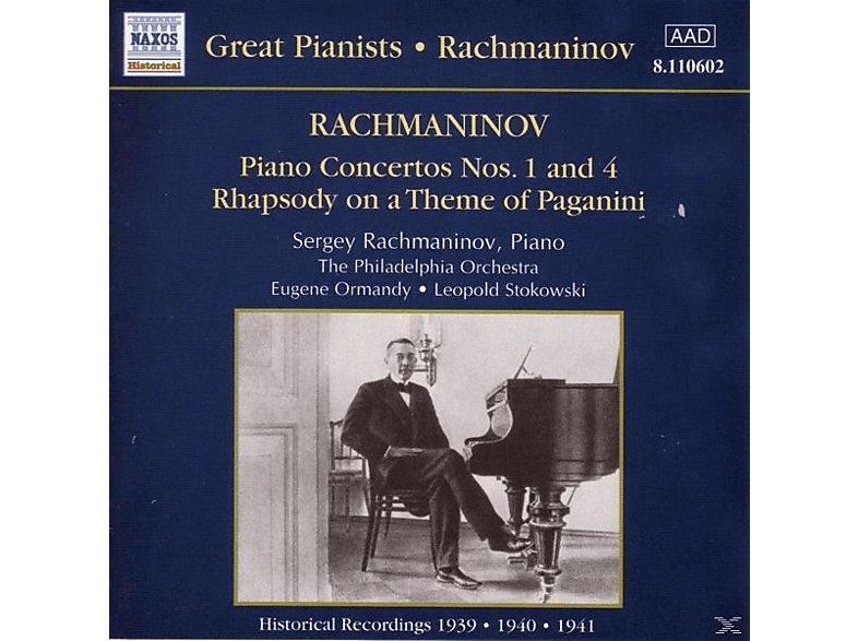 Sergej Rachmanino, Rachmaninoff,S./Stokowski,L. - Klavierkonzert 1+4/Rhapsodi (CD) von NAXOS HIST