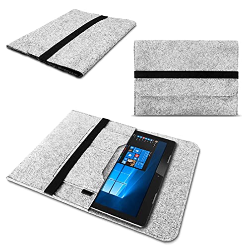 NAmobile Tablet Tasche kompatibel für Lenovo Tab P12 12.7 Zoll Grau Dunkelgrau Sleeve Hülle Filz Cover Schutzhülle, Farbe:Hellgrau von NAmobile