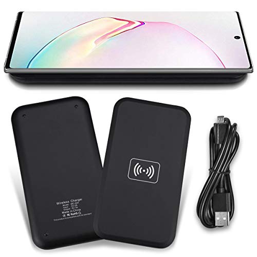 QI Kabellose Ladestation kompatibel für Samsung Galaxy Note 10 / Note 10 Plus Wireless Charger Induktives Universal Schnellladegerät, Farben:Schwarz von NAmobile