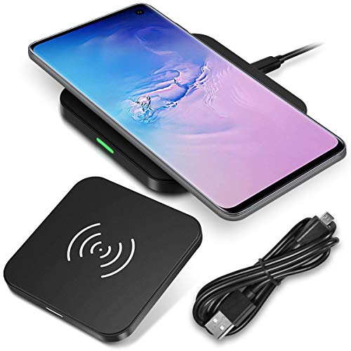 QI Wireless Ladestation kompatibel mit Samsung Galaxy S25 S24 S23 S22 S21 S10 S9 S8 Flip Fold 6 5 Kabellos Charger Induktives Schnellladegerät, Smartphone:Samsung Galaxy Z Fold 5 von NAmobile