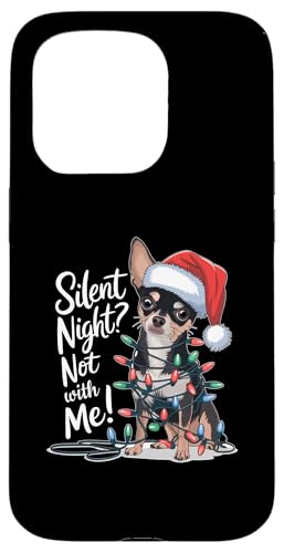 Hülle für iPhone 15 Pro Süße Chihuahua Weihnachtsbeleuchtung Weihnachtsmann Mütze Lustig Chihuahua von NCM Chihuahua Dog Lover Designs