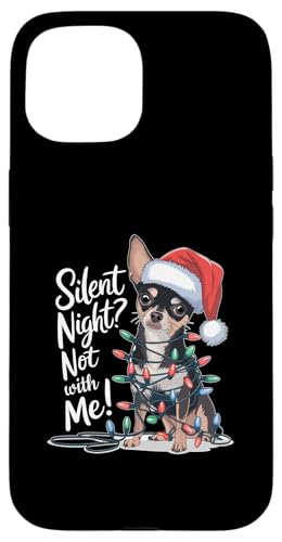 Hülle für iPhone 15 Süße Chihuahua Weihnachtsbeleuchtung Weihnachtsmann Mütze Lustig Chihuahua von NCM Chihuahua Dog Lover Designs