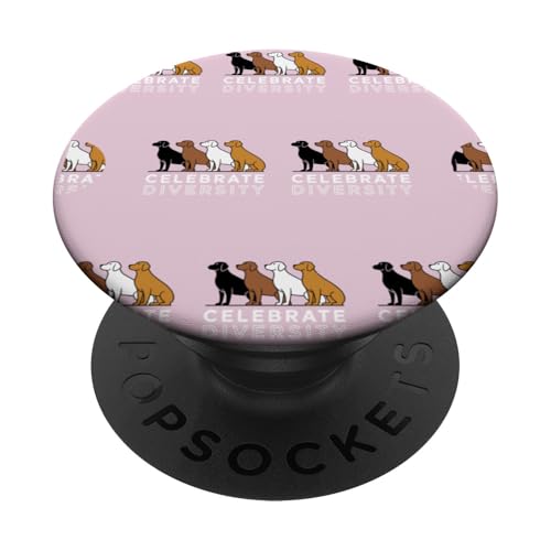 Labrador Celebrate Diversity Lustiger Laborhund PopSockets Klebender PopGrip von NCM Labrador Retriever Dog