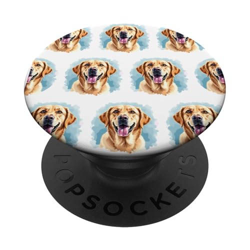 Labradorkopf Aquarell Lustiger Laborhund PopSockets Klebender PopGrip von NCM Labrador Retriever Dog