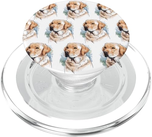 Labradorkopf Aquarell Lustiger Laborhund PopSockets PopGrip für MagSafe von NCM Labrador Retriever Dog