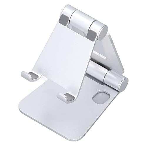 NDNCZDHC 270 Grad Verstellbarer Handy-Ständer, Handyhalter aus Aluminiumlegierung für Schreibtisch, Büro-Schreibtisch-Zubehör für 10,2–20,3 cm große Telefone (Silver) von NDNCZDHC