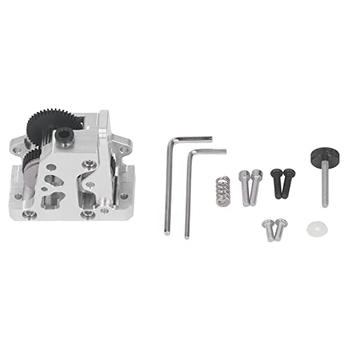 NDNCZDHC 3D-Drucker-Extruder-Upgrade-Kit, Ganzmetall-Getriebe-Untersetzungsextruder, 3D-Drucker-Teile, Ersatz für CR 10, CR 10S, Ender 3, Ender 3 V2-Serie (Silber) von NDNCZDHC