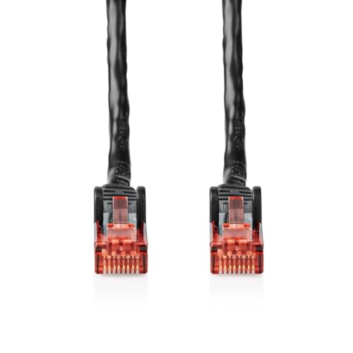 Nedis CAT6-Netzwerkkabel - RJ45 Stecker - RJ45 Stecker - U/UTP - 20.0 m - Aussenbereich - Rund - PE - Schwarz - Label von NEDIS