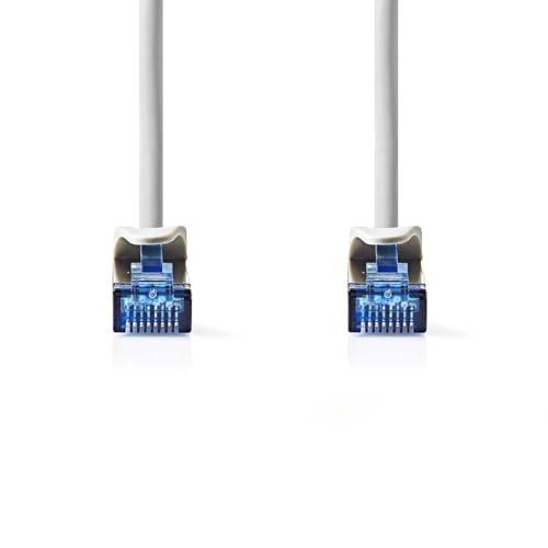 Nedis CAT6a-Netzwerkkabel - S/FTP - RJ45 Stecker - RJ45 Stecker - 20.0 m - Snagless - Rund - LSZH - Grau - Label von NEDIS