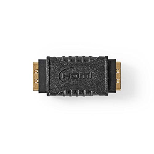 Nedis HDMI Kupplung, HDMI Buchse - HDMI Buchse Adapter, Vergoldet & Gerade 4K Stecker, Schwarz von NEDIS