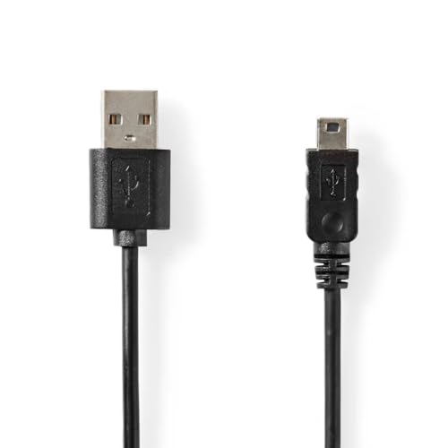 Nedis USB-Kabel - USB 2.0 - USB-A Stecker - USB Micro B 5-Pin Female - 480 Mbps - Vernickelt - 2.00 m - Rund - PVC - Schwarz - Label von NEDIS