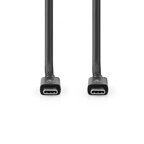 Nedis USB-Kabel - USB 4.0 Gen 3x2 - USB-C™ Stecker - USB-C™ Stecker - 240 W - 8K@60Hz - 40 Gbps - Vernickelt - 1.00 m - Rund - PVC - Schwarz von NEDIS