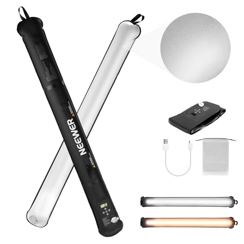 NEEWER 21W Handheld LED Tube Light 35.5"/90cm, Bi Color Portable Inflatable TPU Video Lighting, 2700-6500K 1300Lx/0.5m 12 Effekte CRI95 2500mAh Batterie, für Studio Fotografie Video Aufnahme, GC21B NEEWER 21W Handheld LED Tube Light 35.5"/90cm, Bi Color Portable Inflatable TPU Video Lighting, 2700-6500K 1300Lx/0.5m 12 Effekte CRI95 2500mAh Batterie, für Studio Fotografie Video Aufnahme, GC21B von NEEWER