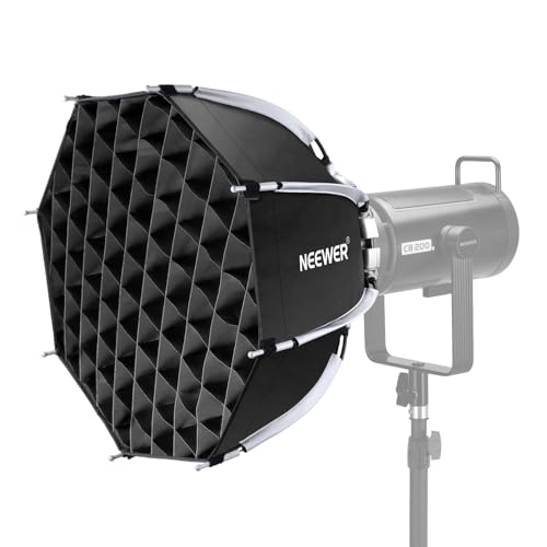 NEEWER 45cm Octagon Softbox, Bowens Mount Achteckige Softbox mit Honeycomb Gitter, Tasche für RGB CB60 CB60B CB200B MS60B MS60C MS150B S101-300W/400W Pro Vision 4 Q4, NS21P von NEEWER