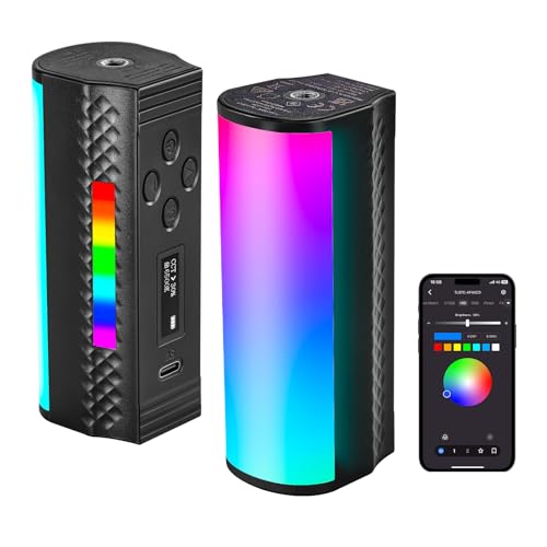 NEEWER Handlichtstab Magnetischer Lichtstab mit APP Steuerung, 360°Voll RGB Mini LED Videoleuchte Stab mit 2550mAh Akku, 2500K~8500K dimmbar CRI 97 mit 17 Lichtszenen für Fotografie Vlog TikTok, TL97C von NEEWER