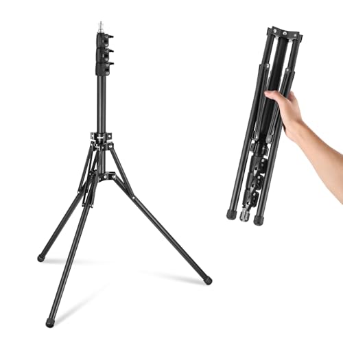 NEEWER Lichtstativ mit 180° umkehrbaren Beinen, 178cm tragbares Reisestativ 1/4" Schraube und 5/8" Bolzen, Light Stand für Innen und Außenfotografie Speedlite Blitz Ringlicht Softbox, ST178B, Schwarz NEEWER Lichtstativ mit 180° umkehrbaren Beinen, 178cm tragbares Reisestativ 1/4" Schraube und 5/8" Bolzen, Light Stand für Innen und Außenfotografie Speedlite Blitz Ringlicht Softbox, ST178B, Schwarz von NEEWER