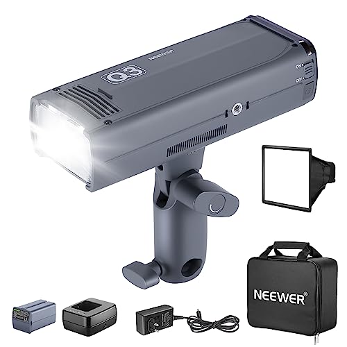 NEEWER Q3 200 Ws 2,4G TTL-Blitz (2. Version),1/8000 HSS GN58 Blitzlicht Tragbares Fotografie Monolicht mit Softbox Diffusor/3200mAh Lithiumbatterie / 500 volle Leistung Pops/Recycling in 0,01-1,8s von NEEWER