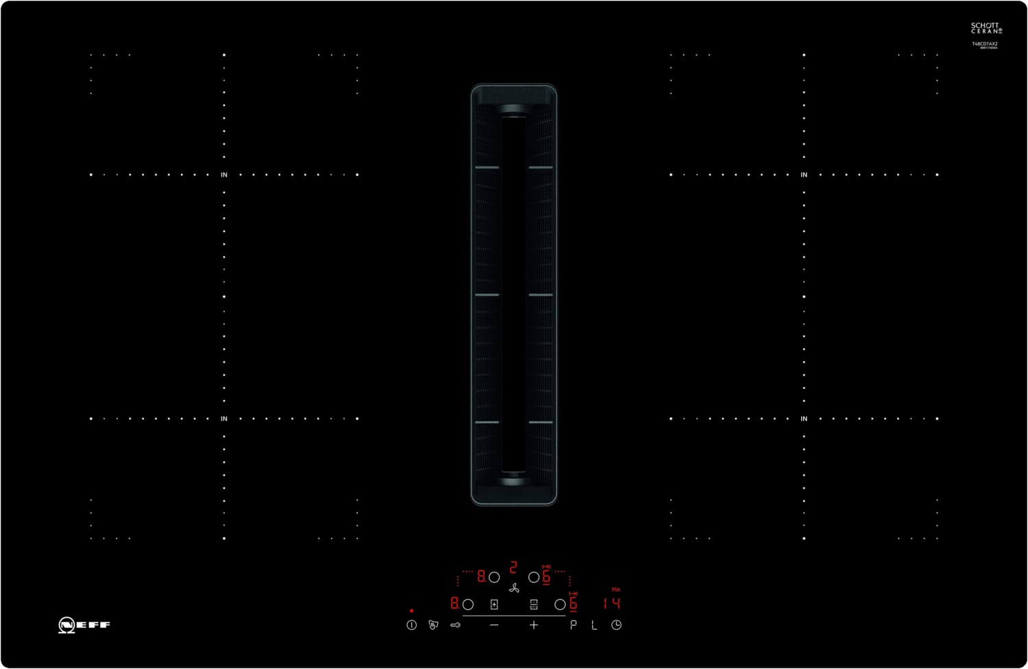 T48CD7AX2 Autark-Induktionsfeld mit Dunstabzug rahmenlos / B von NEFF