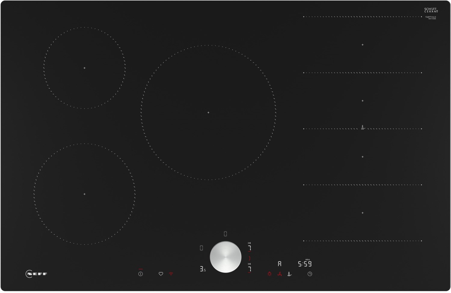 T68PTV4L0 Autark-Induktionskochfeld schwarz von NEFF