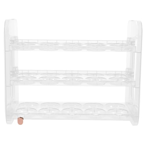 NESTINGHO Eierregal egg tray eihalter eier kühlschrank Kühlschranktür-Eierständer Eier-Organizer für den Kühlschrank Eier-Organizer-Halter Eierständer für den Kühlschrank Plastik Weiß von NESTINGHO