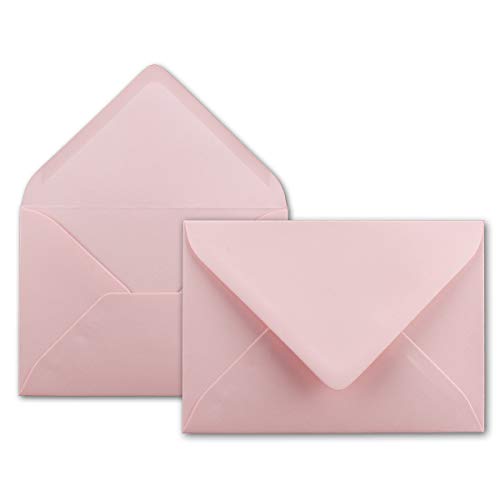 700x Brief-Umschläge in Rosa - 80 g/m² - Kuverts in DIN B6 Format 12,5 x 17,6 cm - Nassklebung ohne Fenster von NEUSER PAPIER